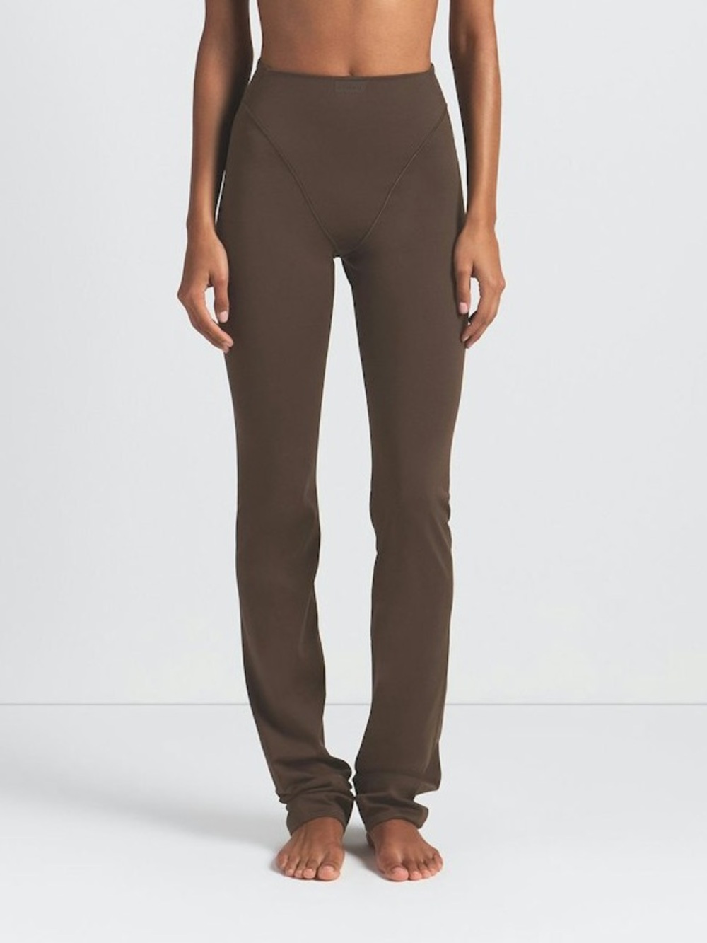 NIKE SKIMS V PANEL STRAIGHT LEGGINGS DARK SEPIA M